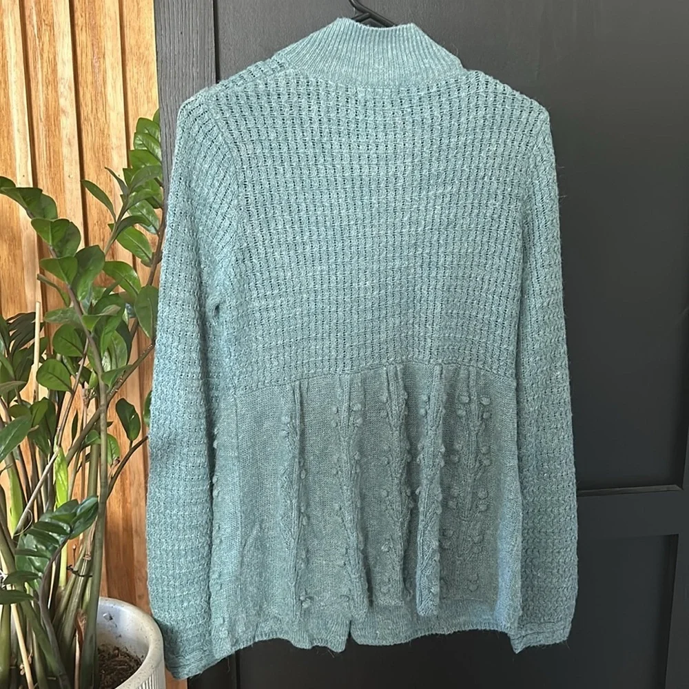Anthropologie x Sleeping in Snow Pebble Pom Pom cardigan. Size M